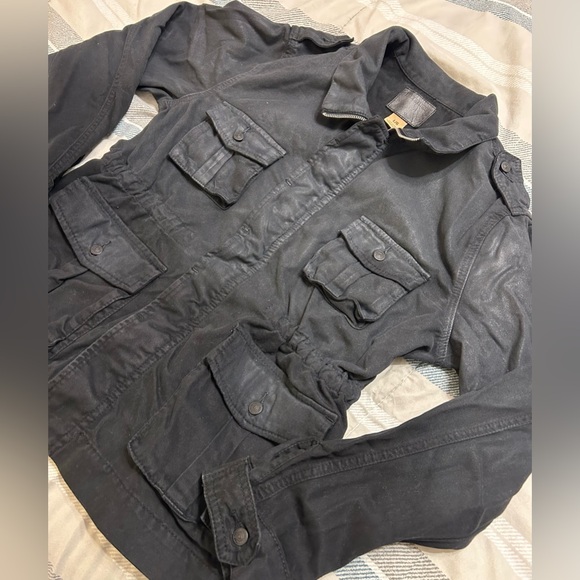 True Religion Isabelle Ombré Black Denim Utility Jacket - Picture 4 of 13